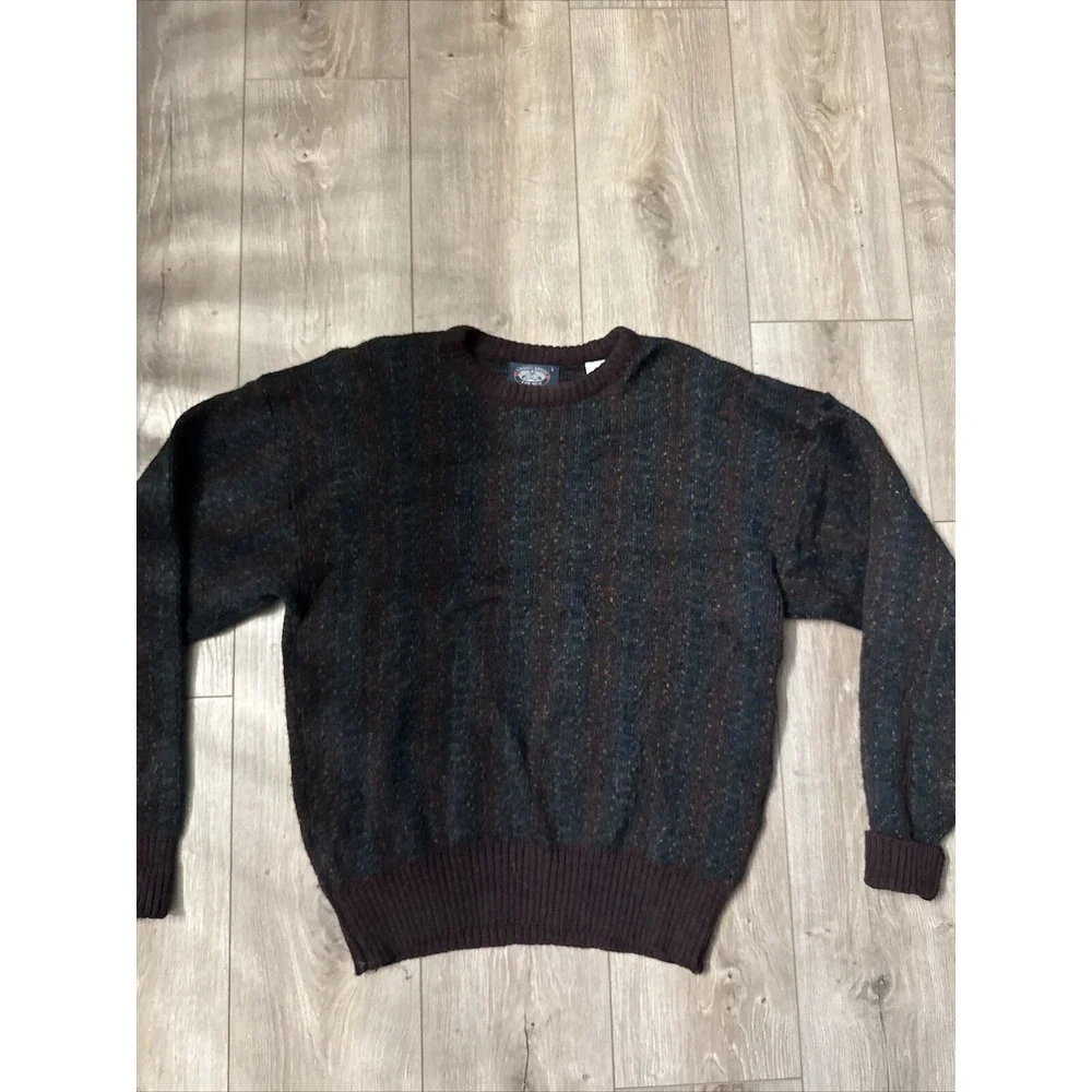 Vintage Knightsbridge‎ Sweater Mens Size Large Grandpa Cosby Crewneck 30% Wool